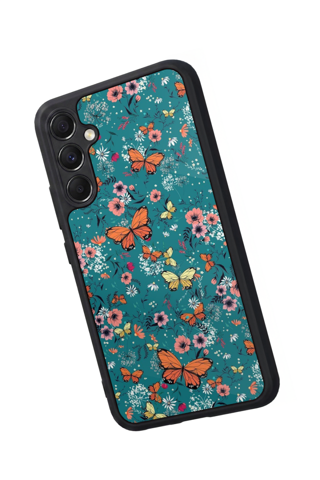 Samsung Galaxy M34 Uyumlu Kelebek Tasarımlı Glossy Premium Kılıf