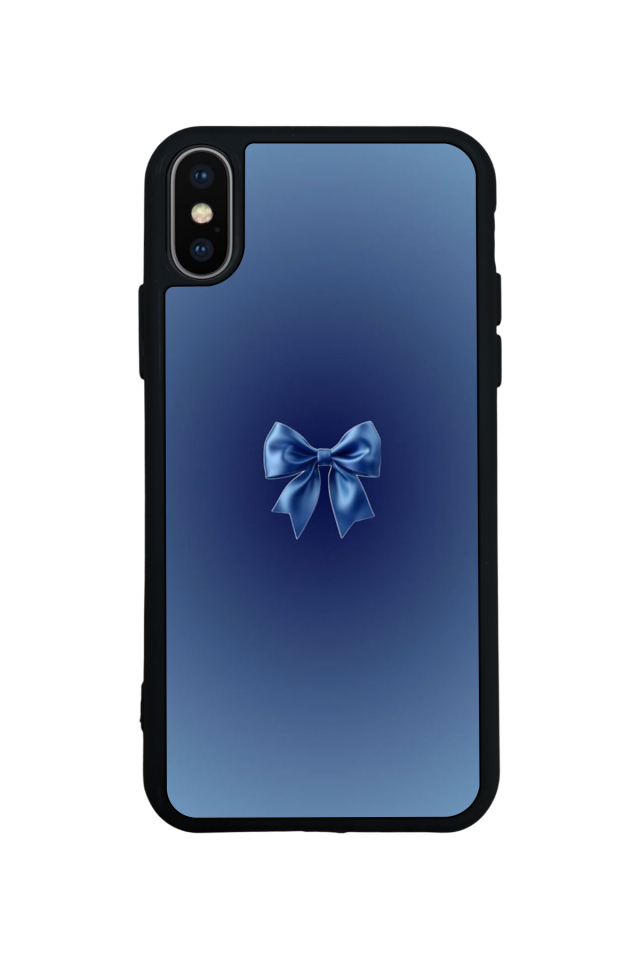 iPhone X/ XS Uyumlu Kurdele Tasarımlı Glossy Premium Kılıf