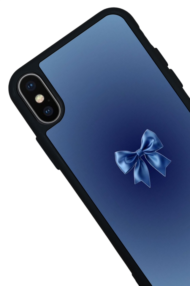 iPhone X/ XS Uyumlu Kurdele Tasarımlı Glossy Premium Kılıf