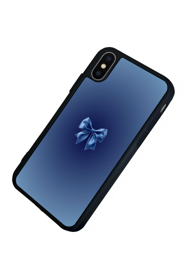 iPhone X/ XS Uyumlu Kurdele Tasarımlı Glossy Premium Kılıf
