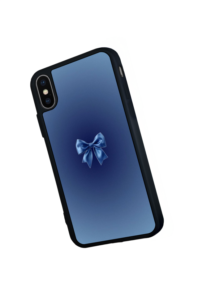 iPhone X/ XS Uyumlu Kurdele Tasarımlı Glossy Premium Kılıf