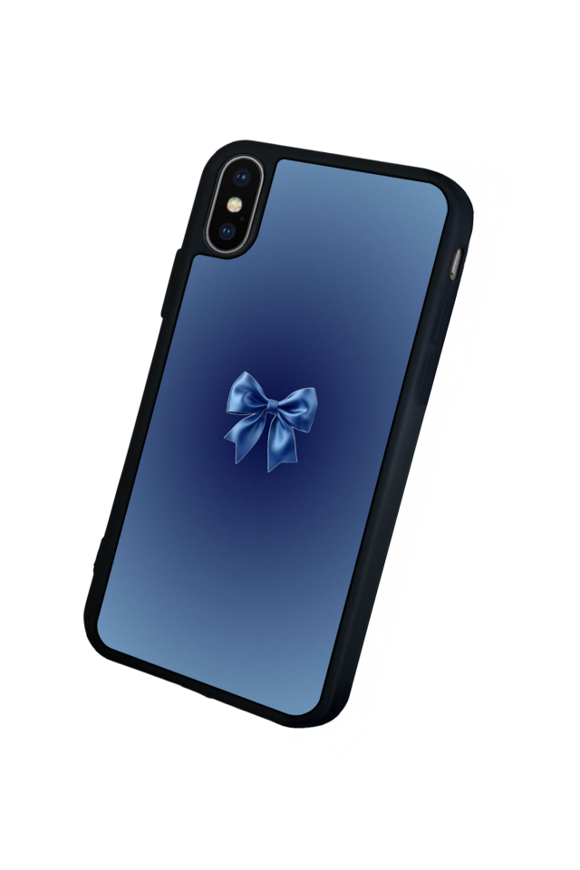 iPhone X/ XS Uyumlu Kurdele Tasarımlı Glossy Premium Kılıf