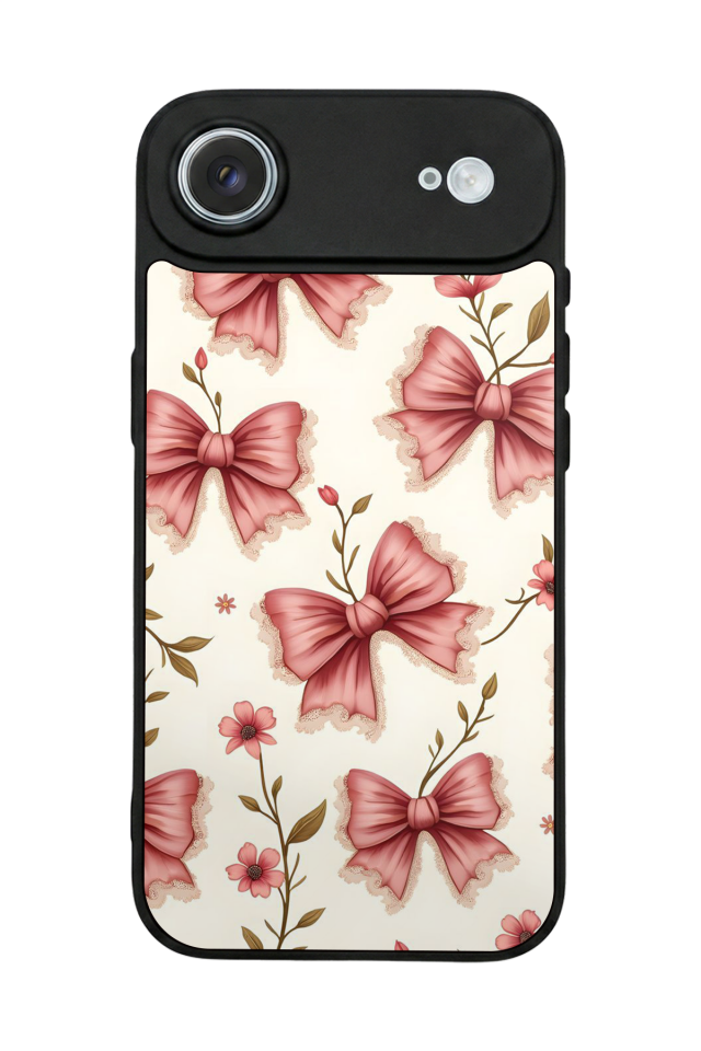iPhone 17 Air Uyumlu Kurdele Tasarımlı Glossy Premium Kılıf