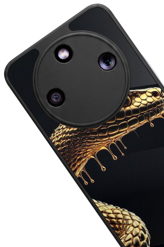 Honor Magic 8 Lite Uyumlu Yılan Tasarımlı Glossy Premium Kılıf