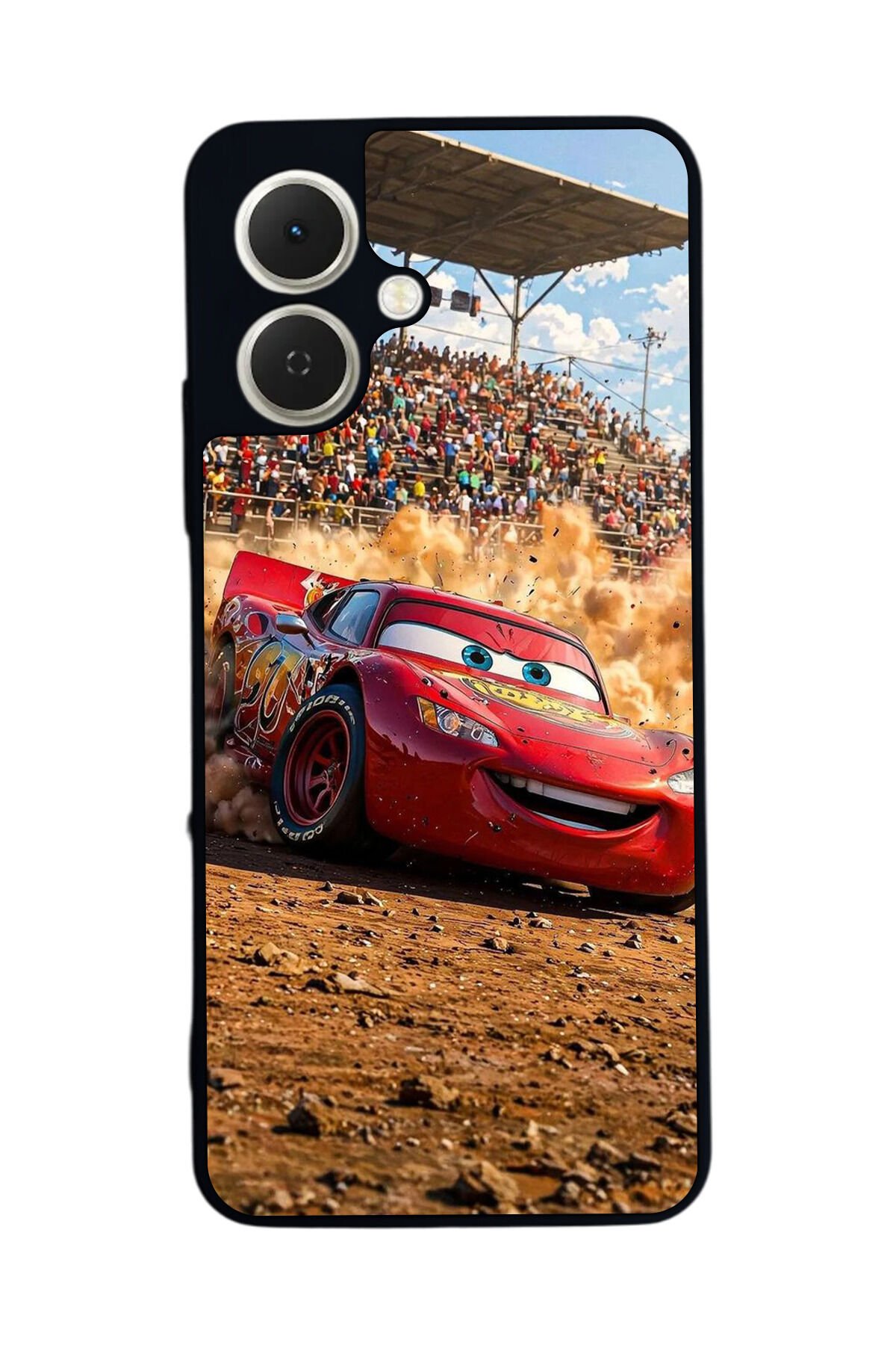 Tecno Spark GO 2 Uyumlu Şimsek McQueen Tasarımlı Glossy Premium Kılıf