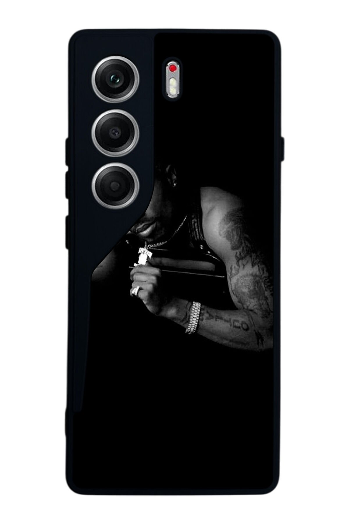 Tecno Camon 40 Uyumlu Tupac Tasarımlı Glossy Premium Kılıf