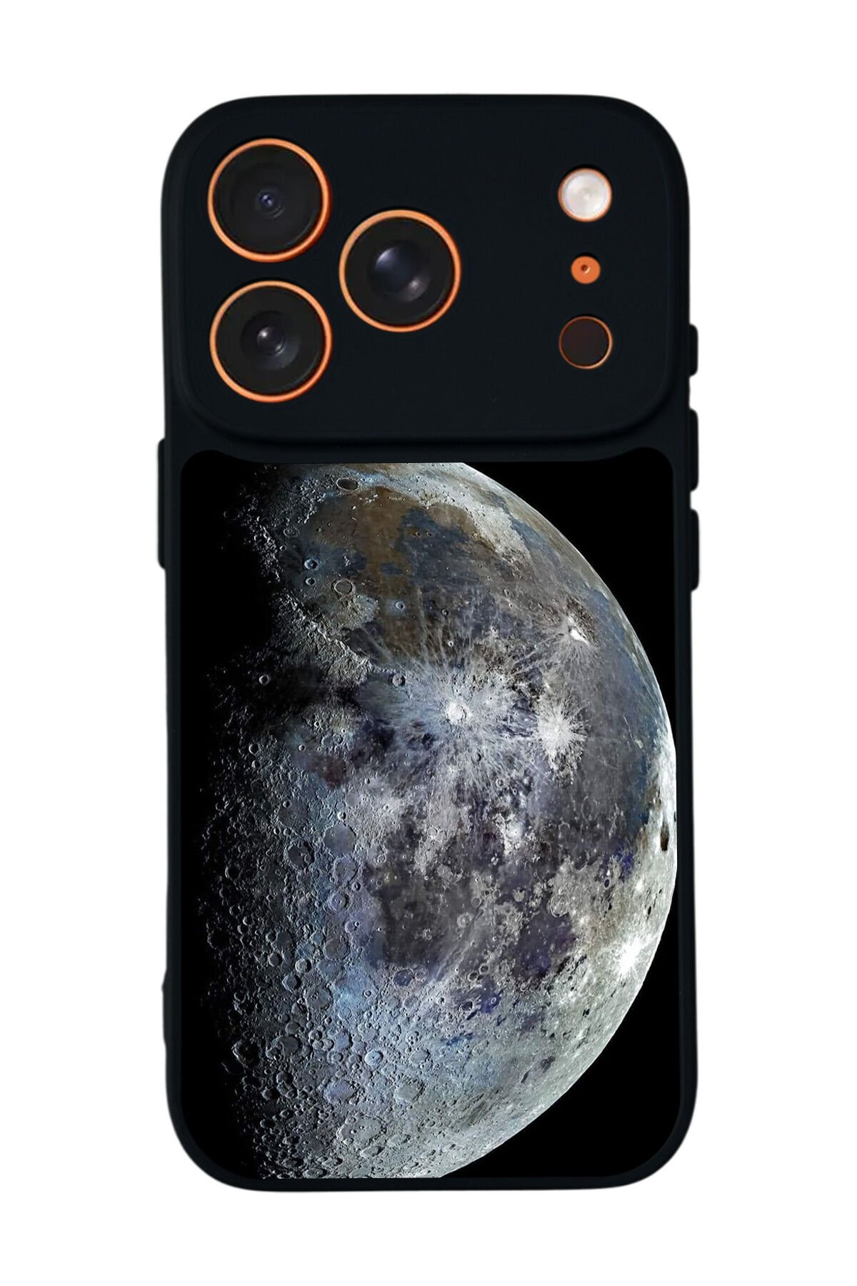 iPhone 17 Pro Max Uyumlu Ay Tasarımlı Glossy Premium Kılıf