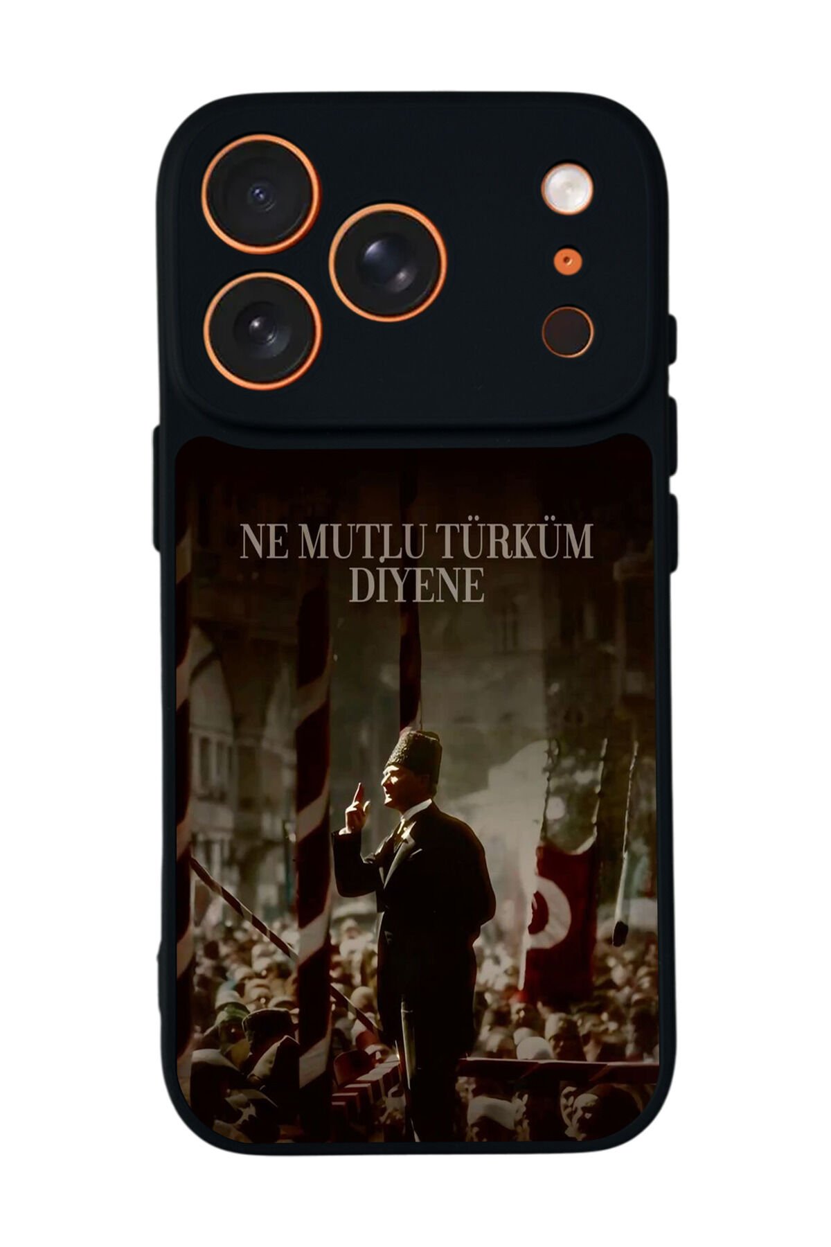 iPhone 17 Pro Max Uyumlu Mustafa Kemal Ataturk Tasarımlı Glossy Premium Kılıf