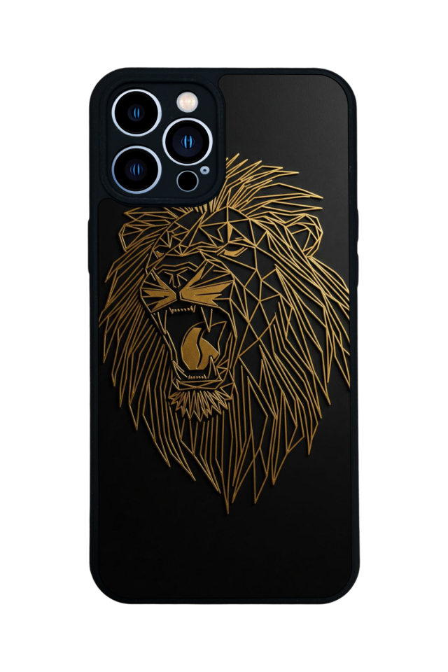 iPhone 13 Pro Max Uyumlu Aslan Tasarımlı Glossy Premium Kılıf