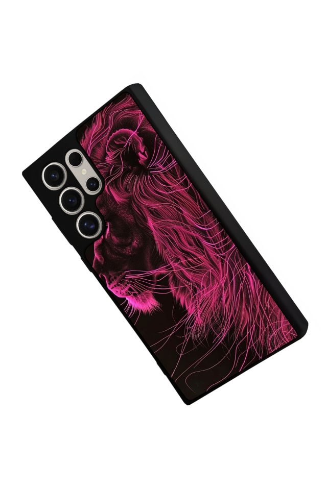 Samsung Galaxy S24 Ultra Uyumlu Aslan Tasarımlı Glossy Premium Kılıf