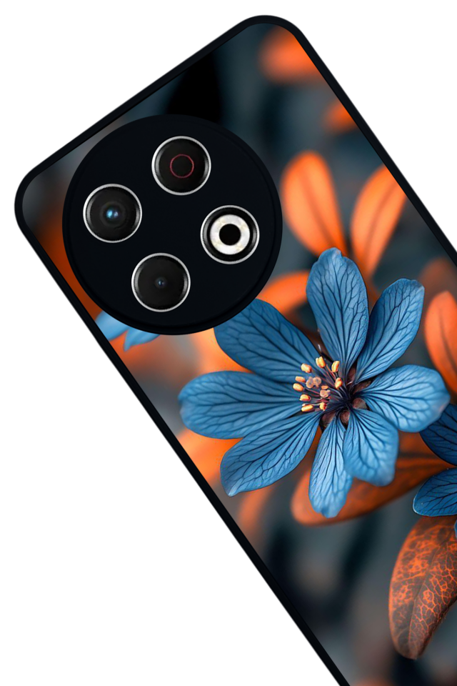 Tecno Spark 30 Pro Uyumlu Cicek Tasarımlı Glossy Premium Kılıf