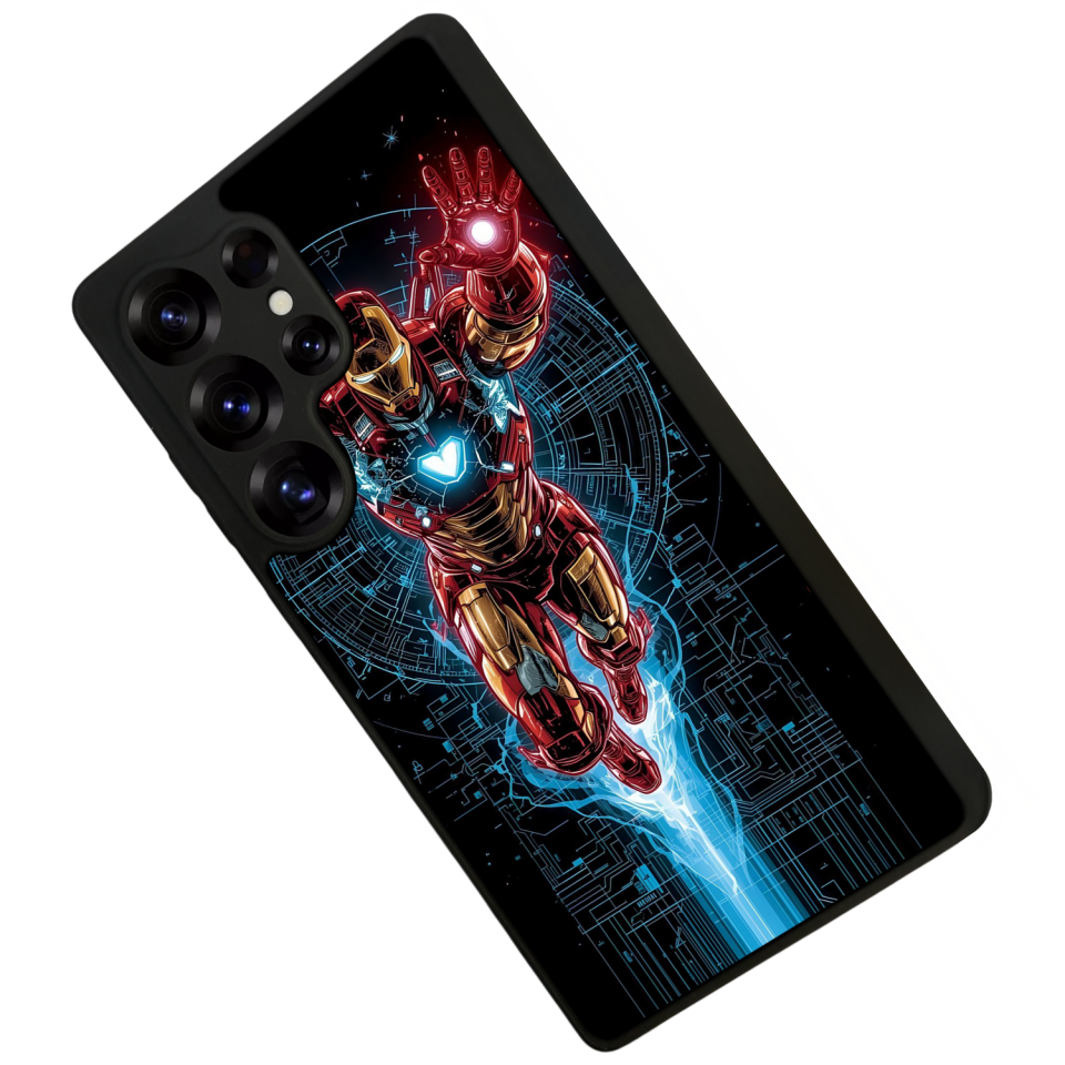 Samsung Galaxy S25 Ultra Uyumlu Iron Man ( Demir Adam ) Tasarımlı Glossy Premium Kılıf