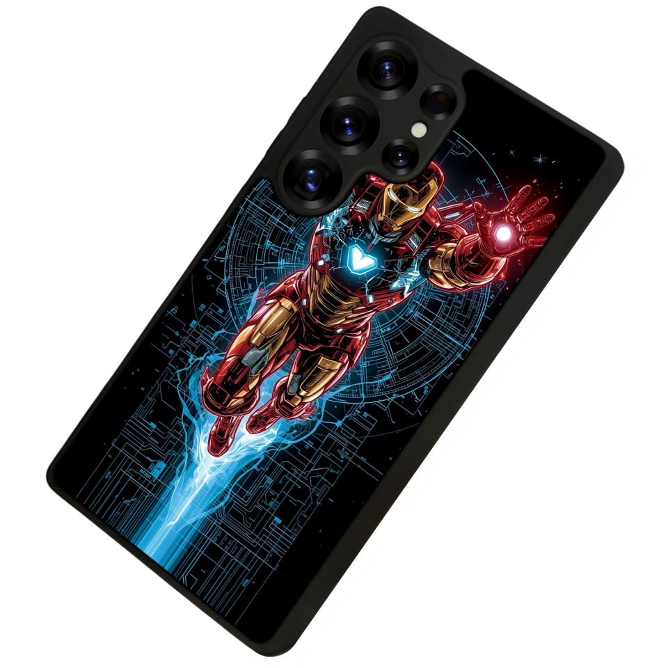 Samsung Galaxy S25 Ultra Uyumlu Iron Man ( Demir Adam ) Tasarımlı Glossy Premium Kılıf