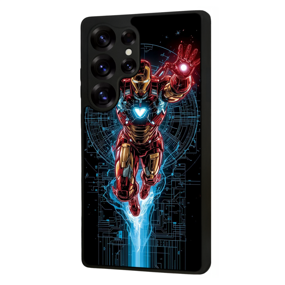 Samsung Galaxy S25 Ultra Uyumlu Iron Man ( Demir Adam ) Tasarımlı Glossy Premium Kılıf