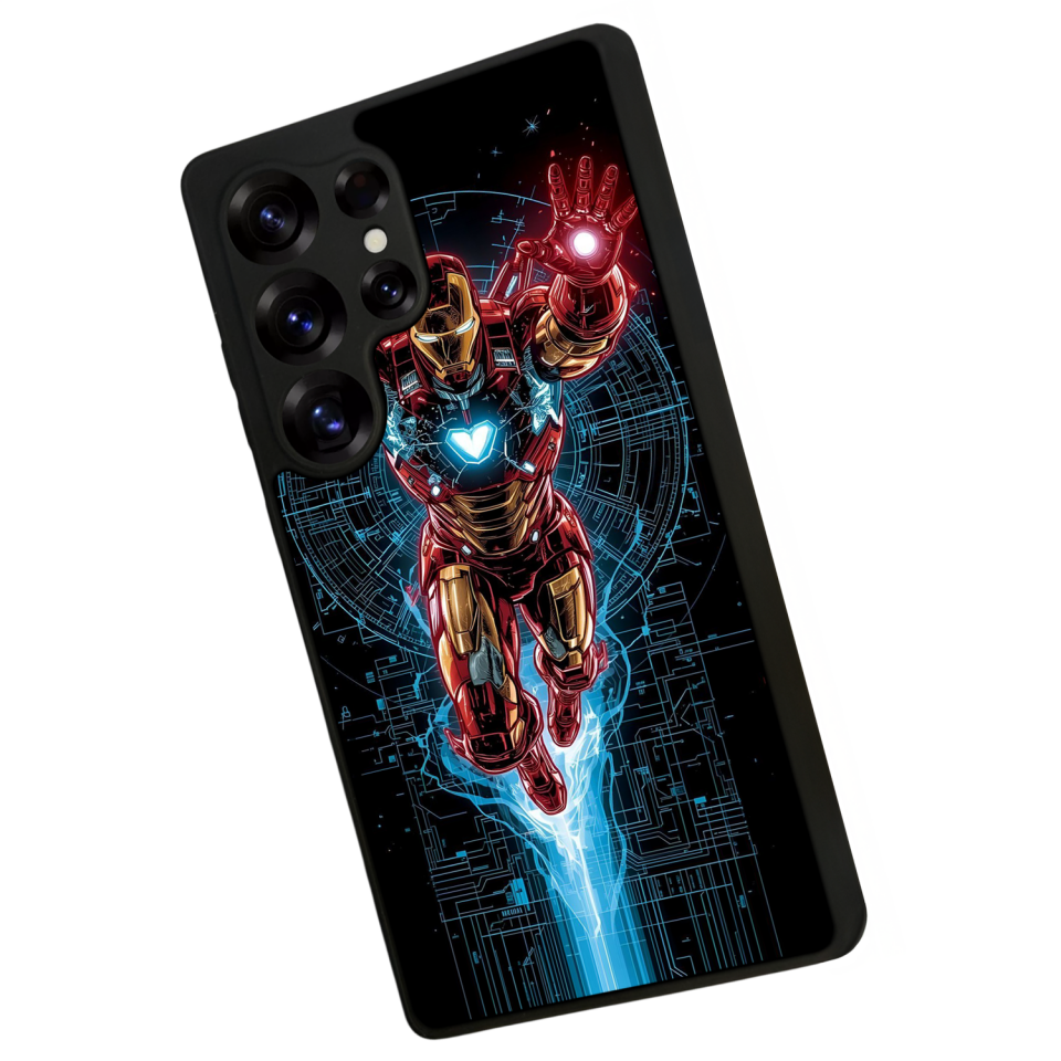 Samsung Galaxy S25 Ultra Uyumlu Iron Man ( Demir Adam ) Tasarımlı Glossy Premium Kılıf