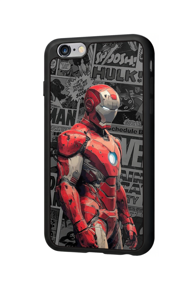 iPhone 6s Plus Uyumlu  Iron Man ( Demir Adam ) Tasarımlı Glossy Premium Kılıf