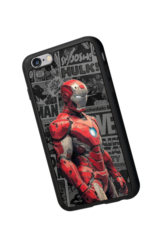 iPhone 6s Plus Uyumlu  Iron Man ( Demir Adam ) Tasarımlı Glossy Premium Kılıf