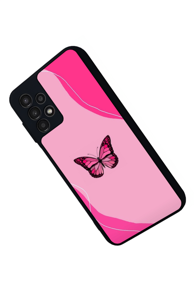 Samsung Galaxy A13 Uyumlu Kelebek Tasarımlı Glossy Premium Kılıf