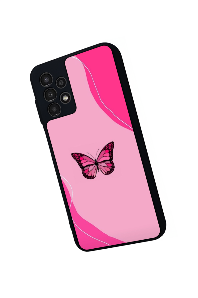 Samsung Galaxy A13 Uyumlu Kelebek Tasarımlı Glossy Premium Kılıf