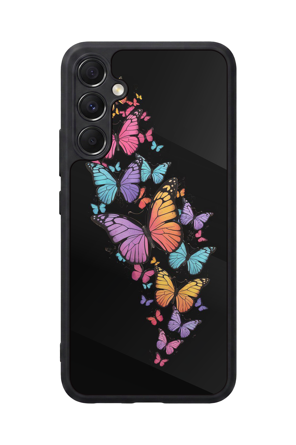 Samsung Galaxy M34 Uyumlu Kelebek Tasarımlı Glossy Premium Kılıf