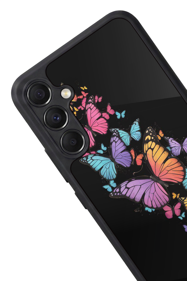 Samsung Galaxy M34 Uyumlu Kelebek Tasarımlı Glossy Premium Kılıf