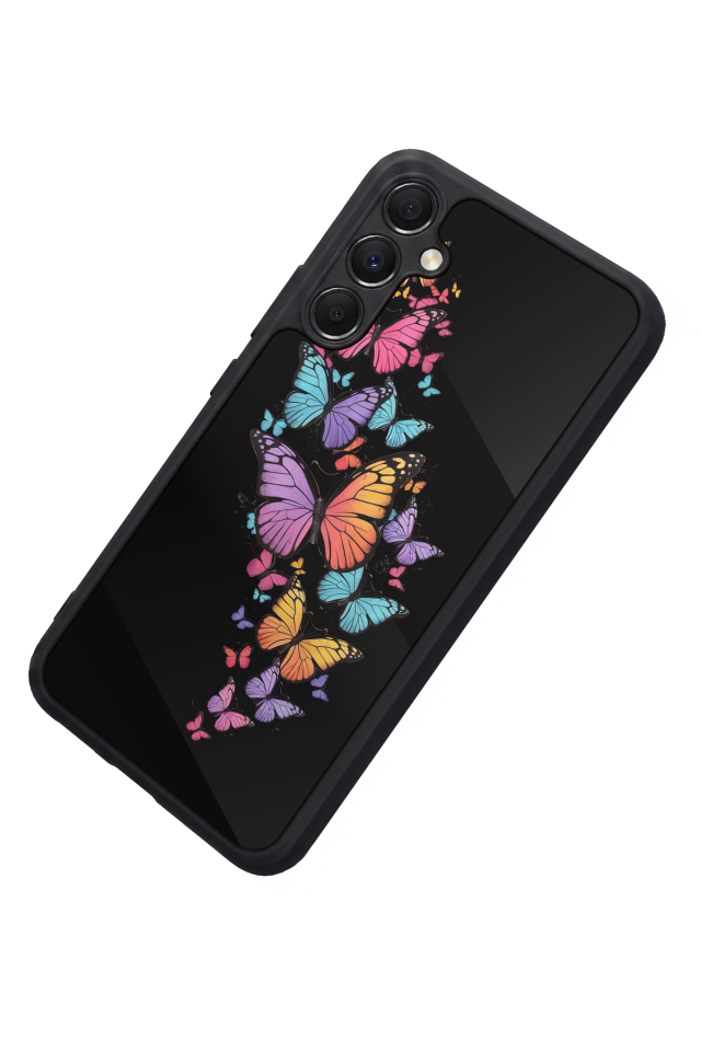 Samsung Galaxy M34 Uyumlu Kelebek Tasarımlı Glossy Premium Kılıf