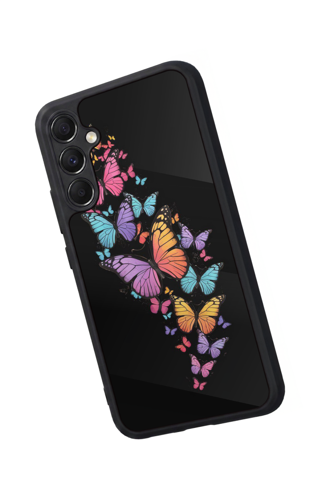 Samsung Galaxy M34 Uyumlu Kelebek Tasarımlı Glossy Premium Kılıf