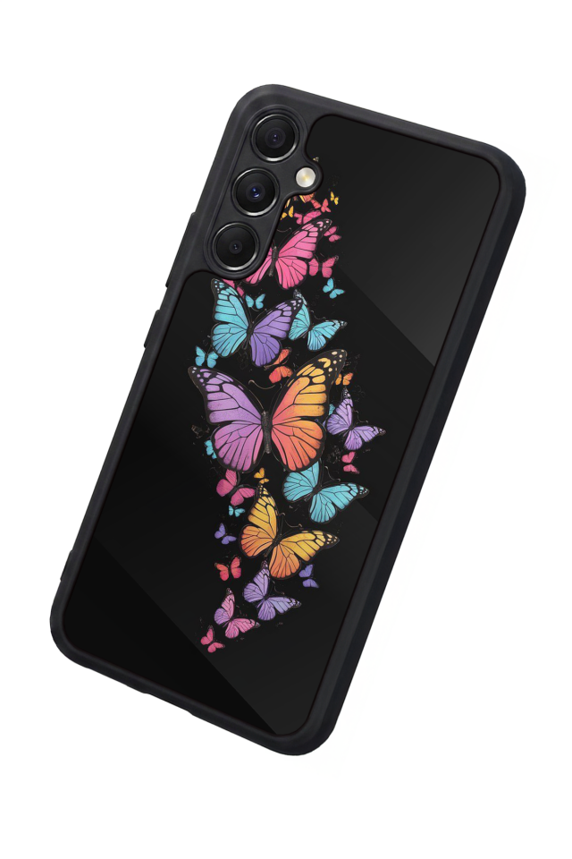 Samsung Galaxy M34 Uyumlu Kelebek Tasarımlı Glossy Premium Kılıf