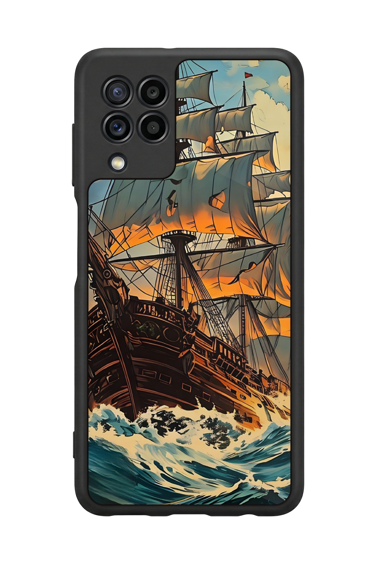 Samsung Galaxy M32 Uyumlu Korsan Tasarımlı Glossy Premium Kılıf