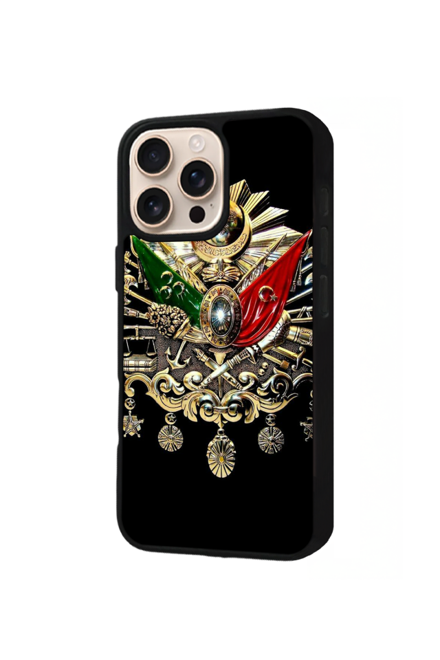 iPhone 15 Pro Uyumlu OsmanliTugrasi Tasarımlı Glossy Premium Kılıf