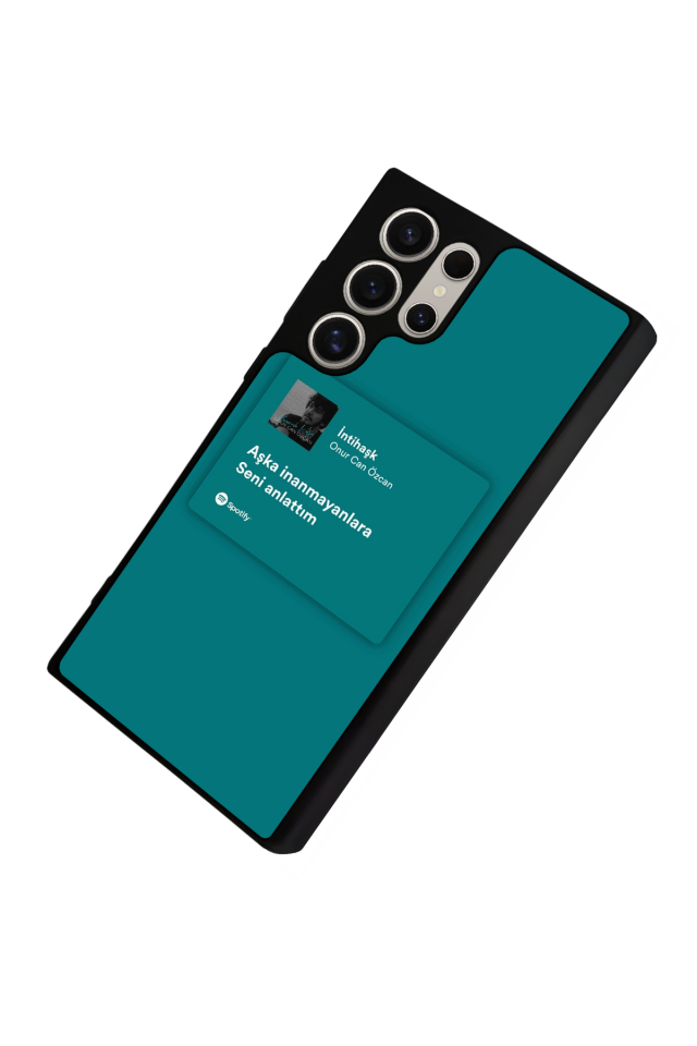 Samsung Galaxy S23 Ultra Uyumlu Sarki Sozleri Tasarımlı Glossy Premium Kılıf