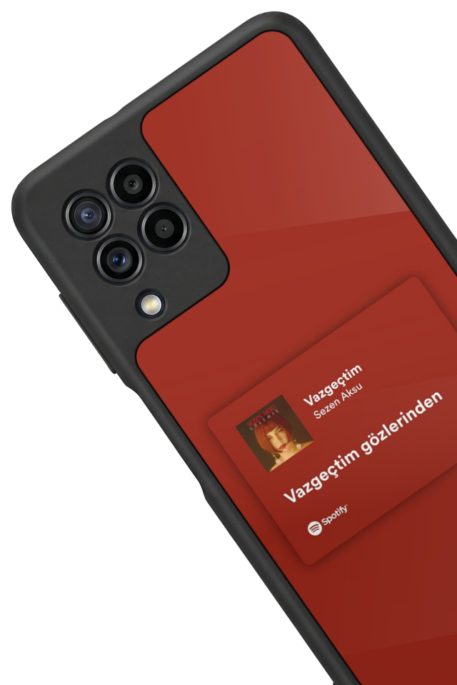 Samsung Galaxy M22 Uyumlu Sarki Sozleri Tasarımlı Glossy Premium Kılıf