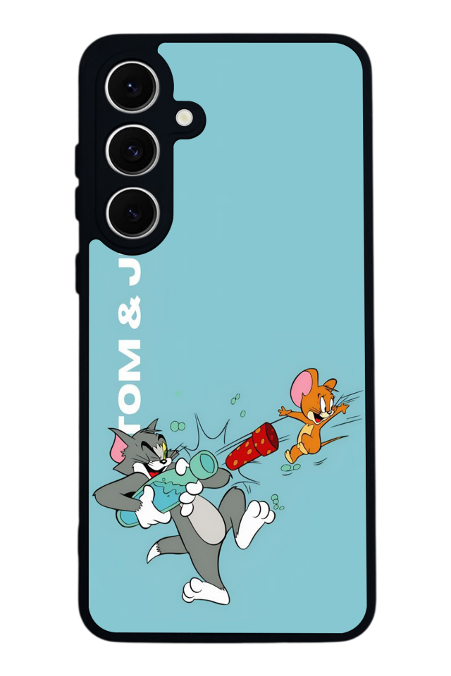 Samsung Galaxy S24 FE Uyumlu Tom And Jerry Tasarımlı Glossy Premium Kılıf