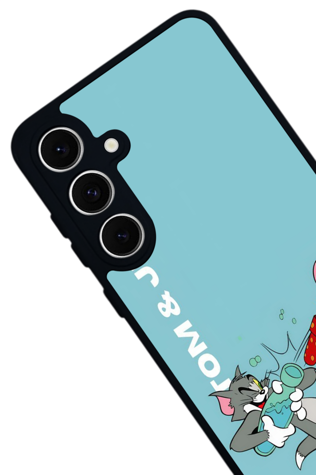 Samsung Galaxy S24 FE Uyumlu Tom And Jerry Tasarımlı Glossy Premium Kılıf