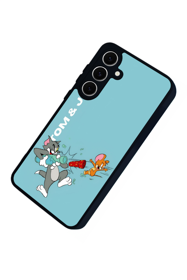Samsung Galaxy S24 FE Uyumlu Tom And Jerry Tasarımlı Glossy Premium Kılıf