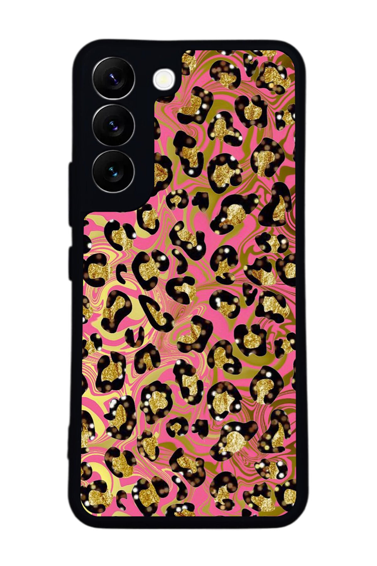 Samsung Galaxy S22 Uyumlu Hologram Leopar Tasarımlı Glossy Premium Kılıf