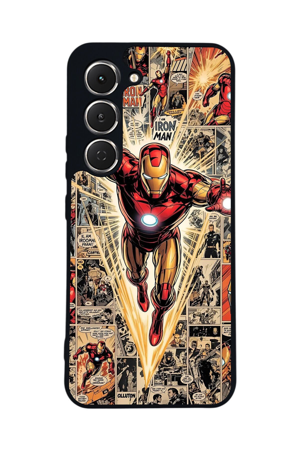 Tecno Spark 40 Pro Uyumlu Iron Man ( Demir Adam ) Tasarımlı Glossy Premium Kılıf