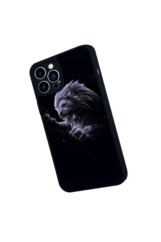 iPhone 13 Pro Max Uyumlu Aslan Tasarımlı Glossy Premium Kılıf
