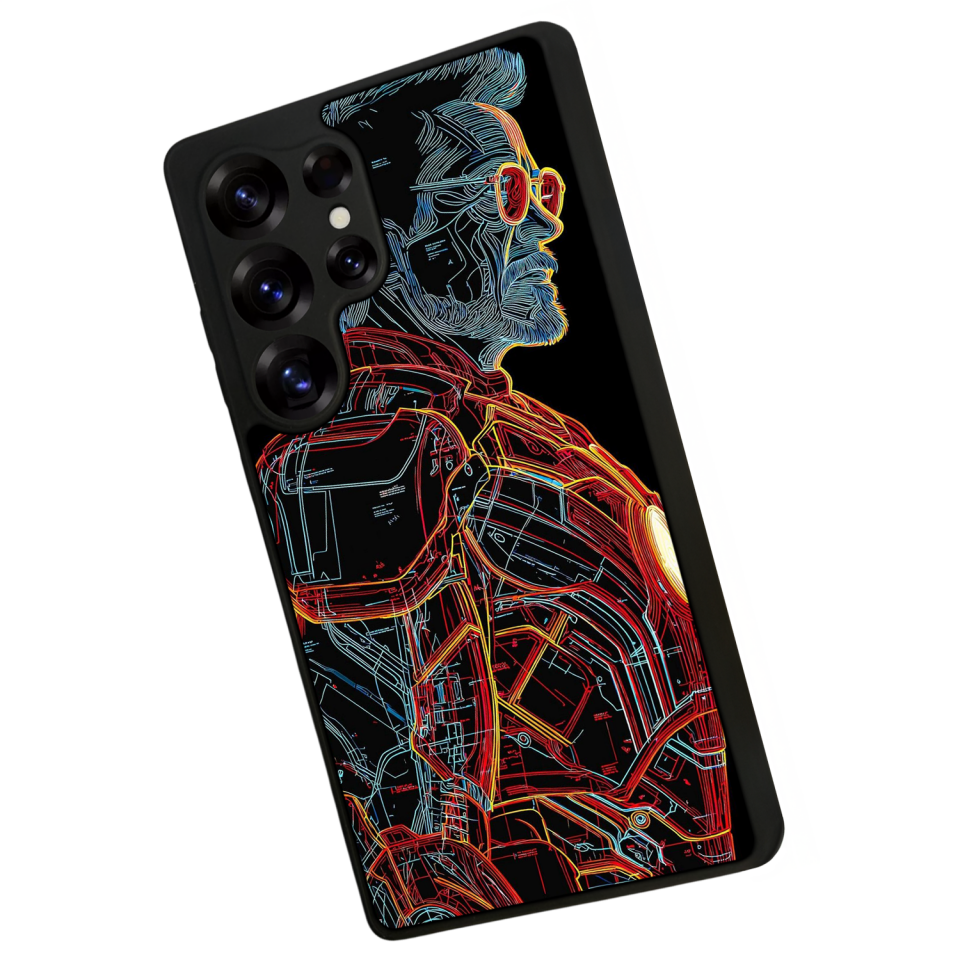 Samsung Galaxy S25 Ultra Uyumlu Iron Man ( Demir Adam ) Tasarımlı Glossy Premium Kılıf