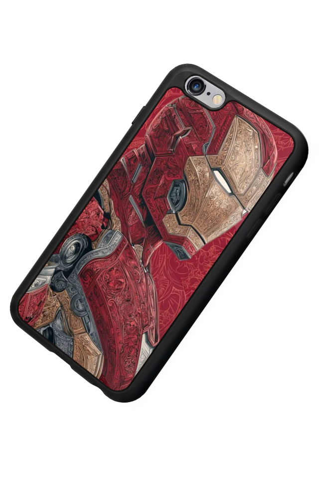 iPhone 6s Plus Uyumlu  Iron Man ( Demir Adam ) Tasarımlı Glossy Premium Kılıf