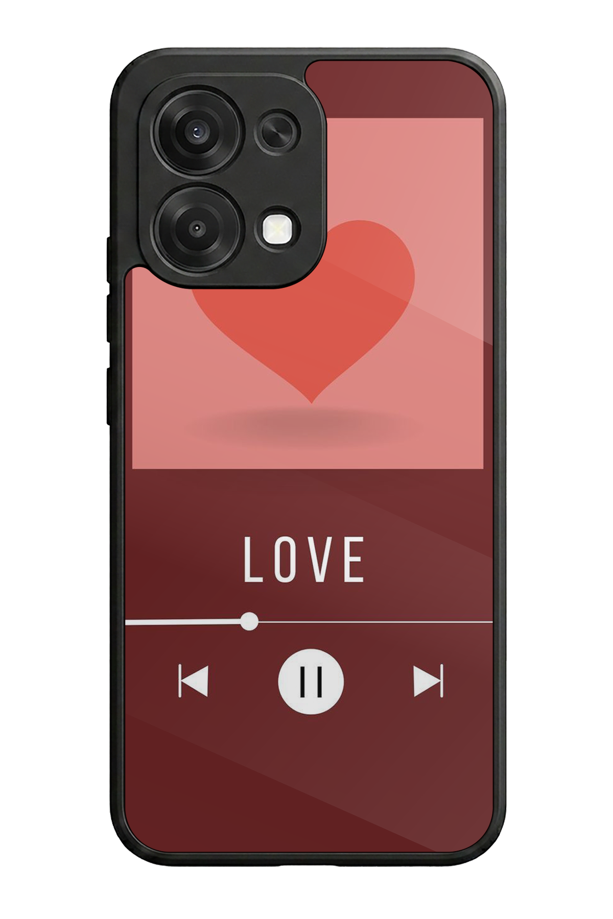 Oppo A6 Pro Uyumlu Kalp Love Tasarımlı Glossy Premium Kılıf