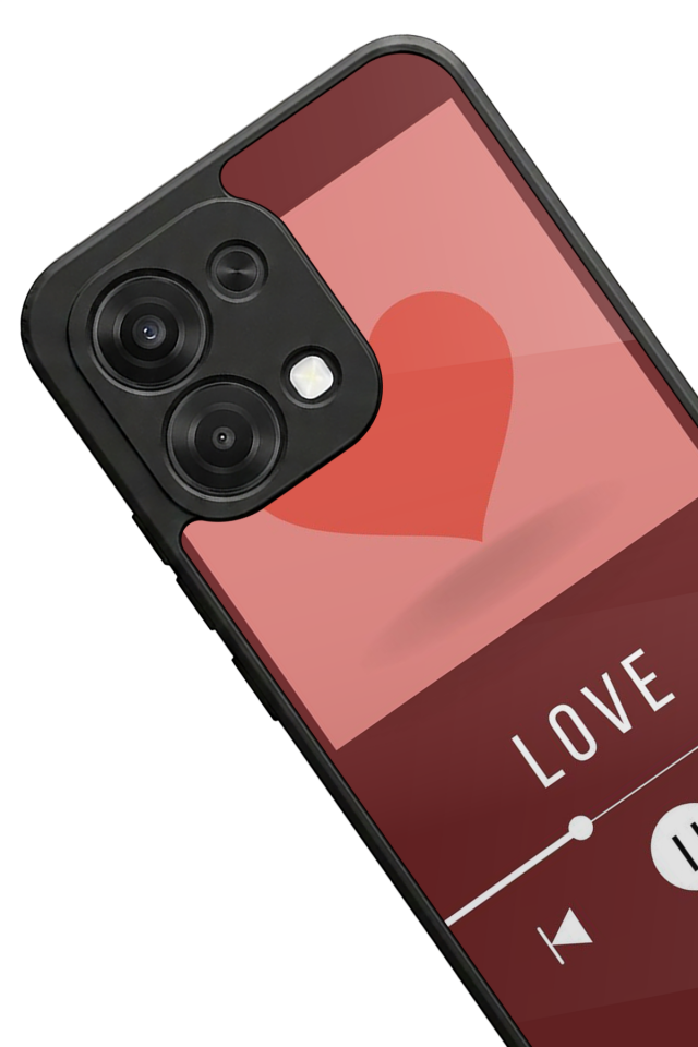 Oppo A6 Pro Uyumlu Kalp Love Tasarımlı Glossy Premium Kılıf