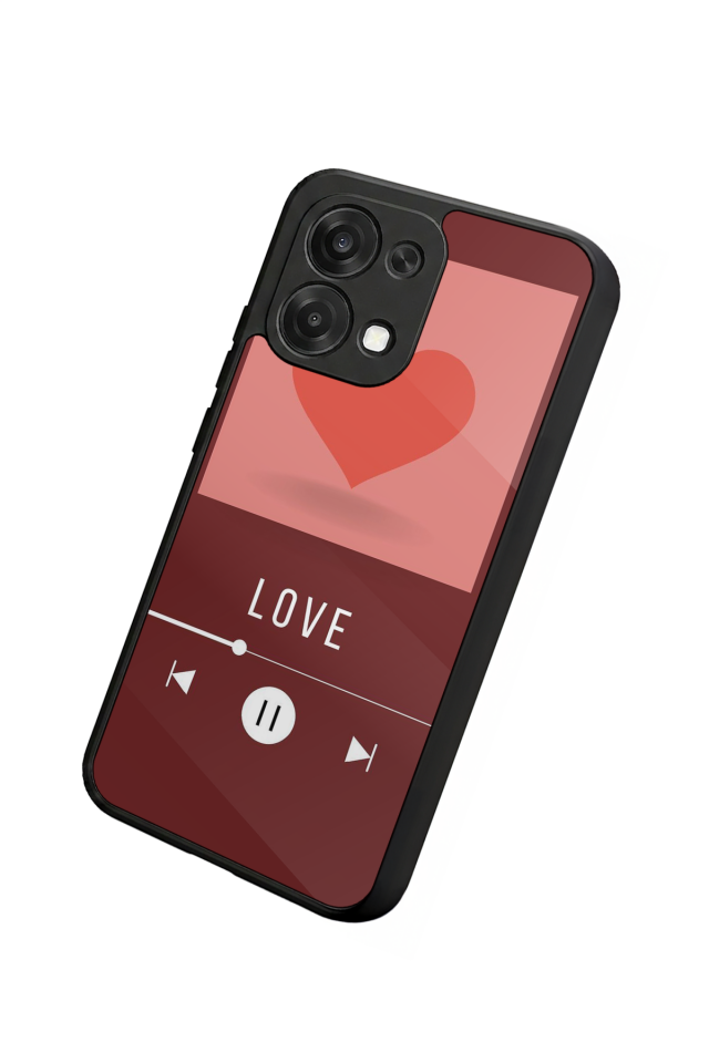 Oppo A6 Pro Uyumlu Kalp Love Tasarımlı Glossy Premium Kılıf