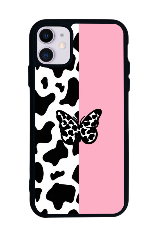 iPhone 11 Uyumlu Kelebek Tasarımlı Glossy Premium Kılıf
