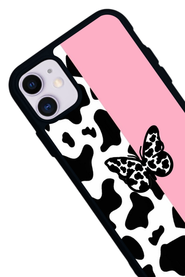 iPhone 11 Uyumlu Kelebek Tasarımlı Glossy Premium Kılıf
