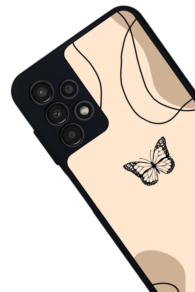 Samsung Galaxy A13 Uyumlu Kelebek Tasarımlı Glossy Premium Kılıf