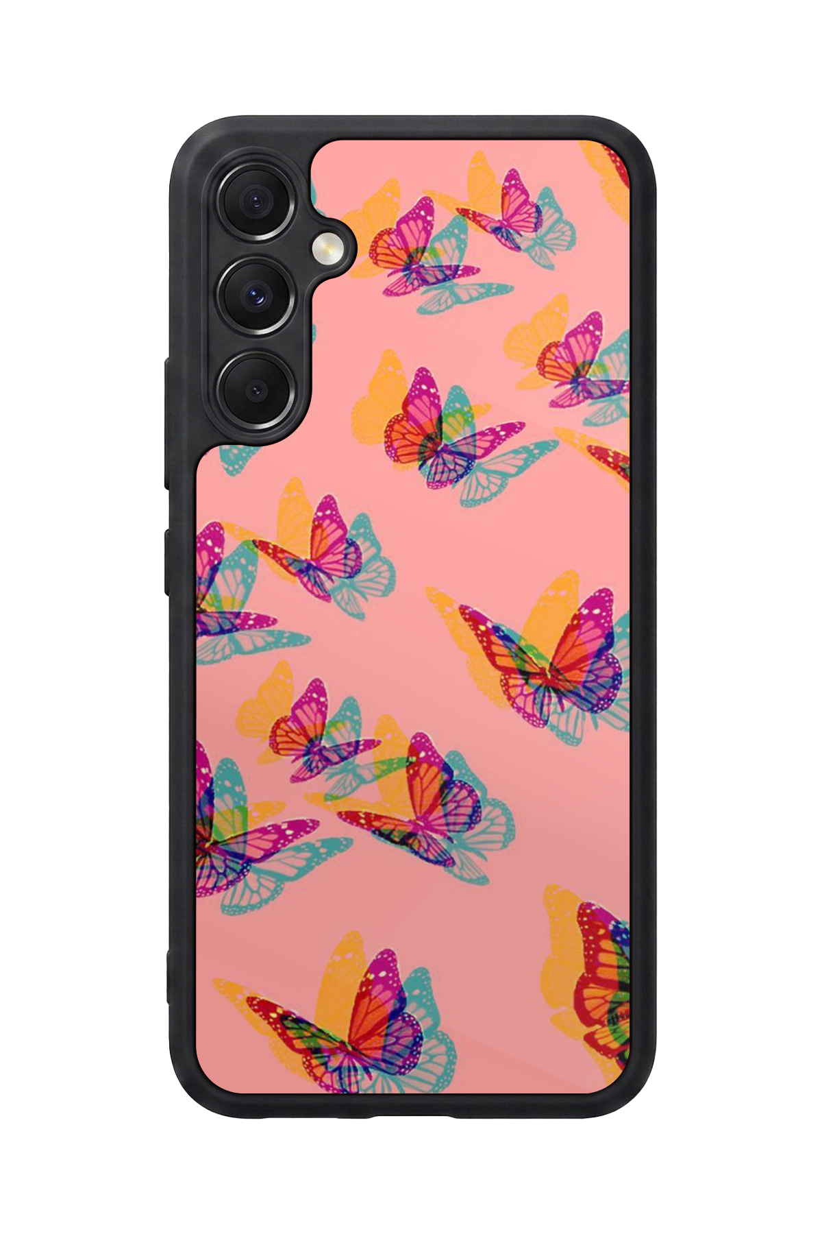 Samsung Galaxy M34 Uyumlu Kelebek Tasarımlı Glossy Premium Kılıf
