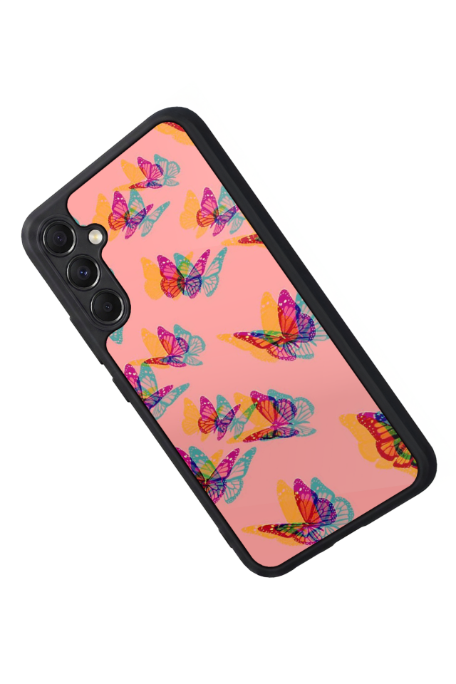 Samsung Galaxy M34 Uyumlu Kelebek Tasarımlı Glossy Premium Kılıf