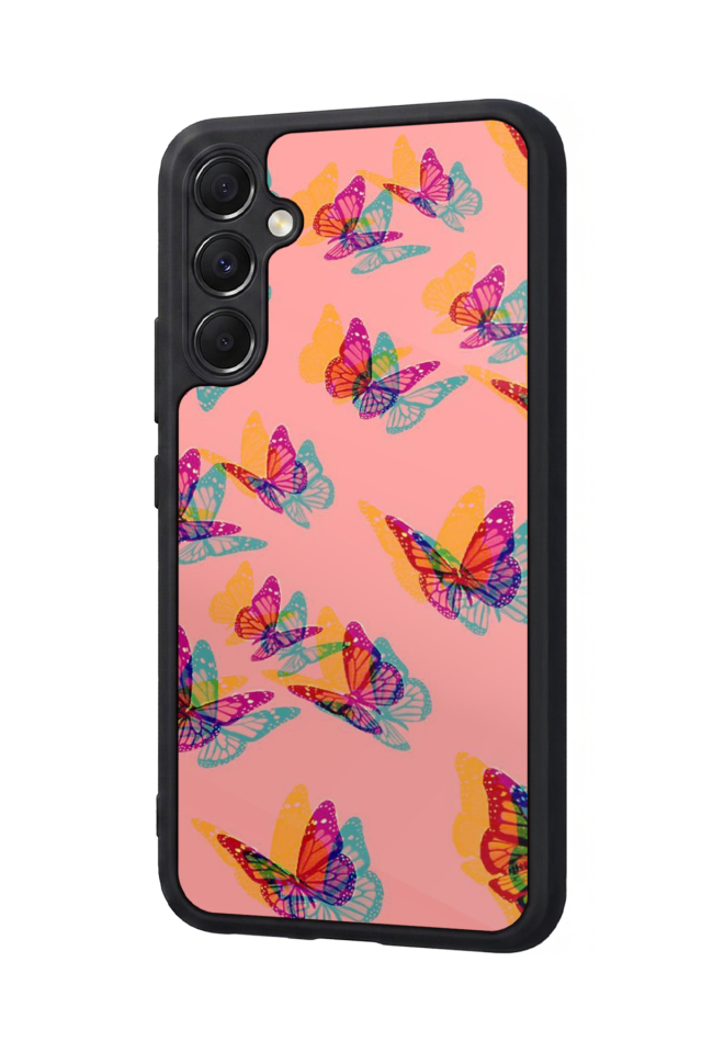 Samsung Galaxy M34 Uyumlu Kelebek Tasarımlı Glossy Premium Kılıf