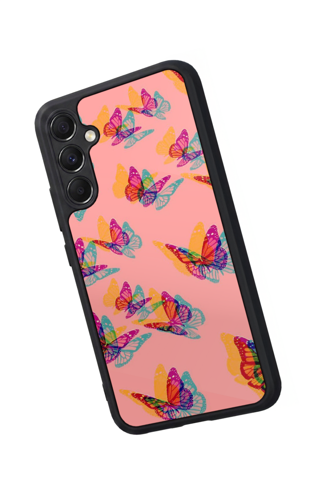 Samsung Galaxy M34 Uyumlu Kelebek Tasarımlı Glossy Premium Kılıf